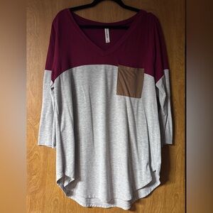 Zenana cute top 3/4 sleeve